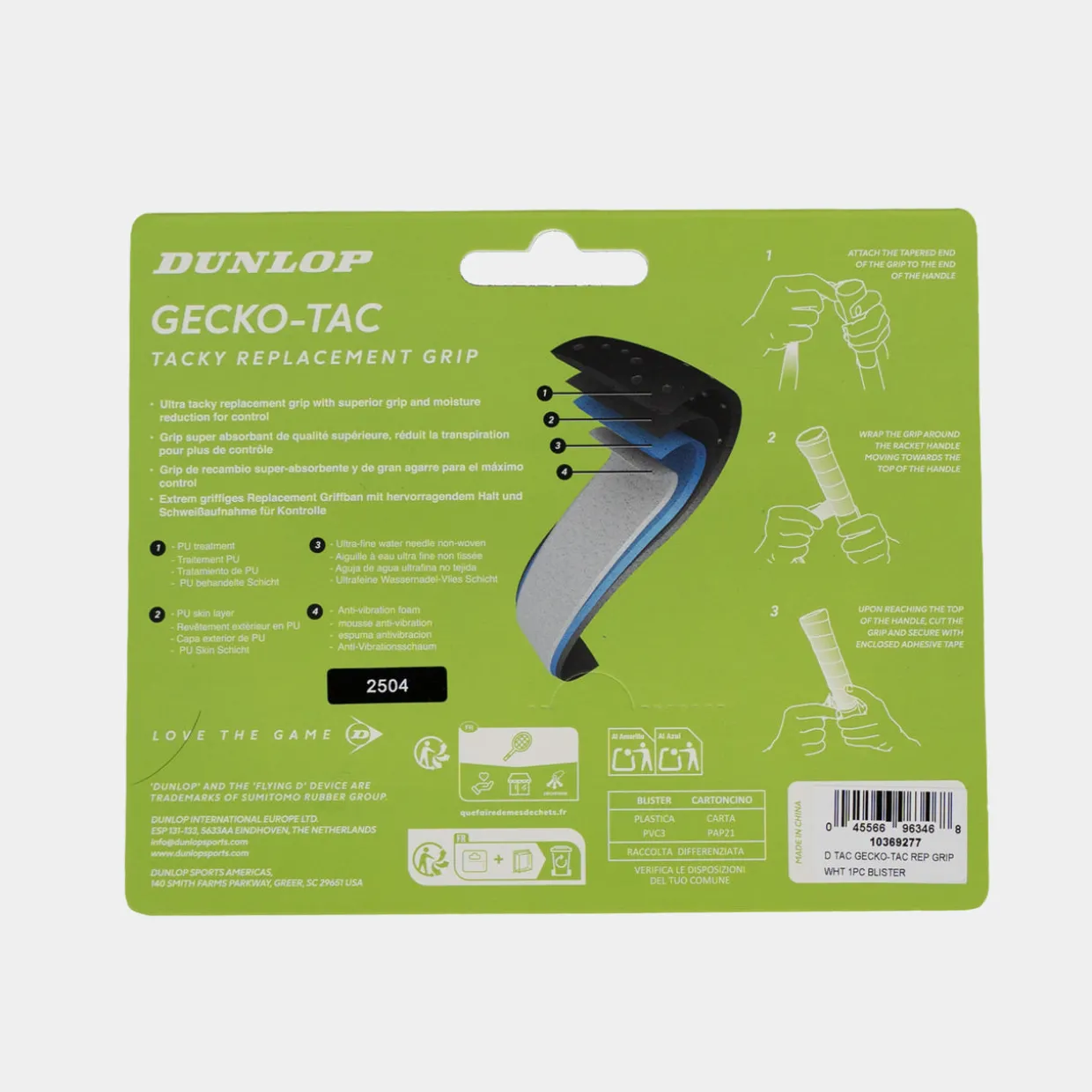 GECKO-TAC REP GRIP WHT 1PC BLISTER