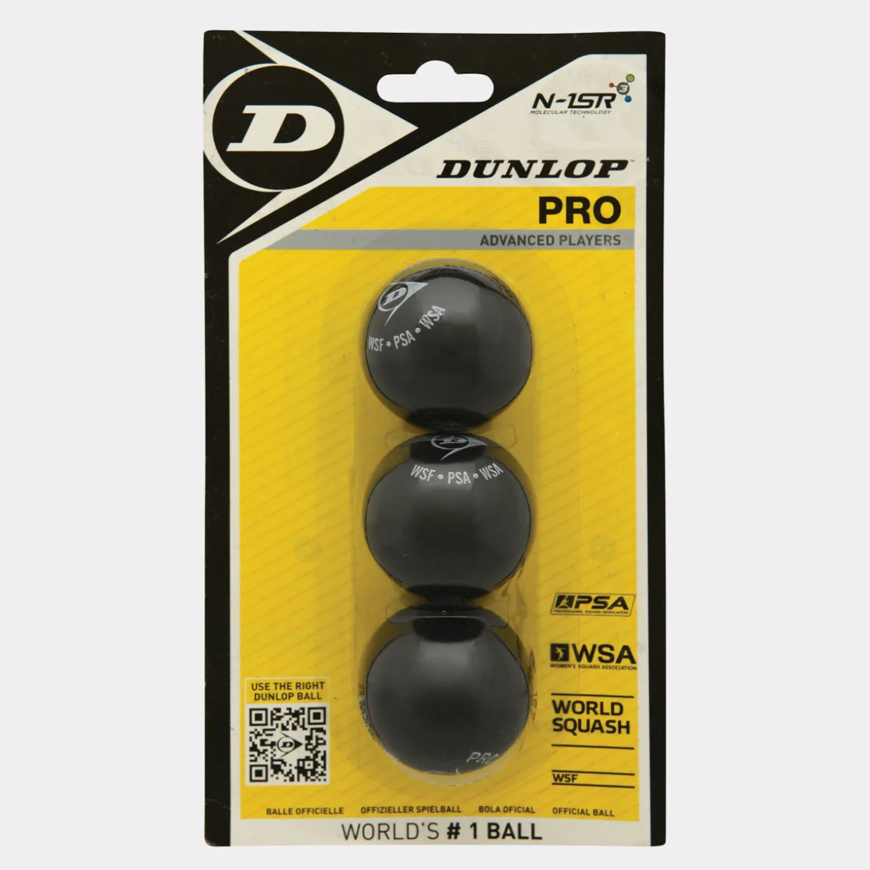 Pro Squash Ball 3Ball Blister - Double Yellow Dot